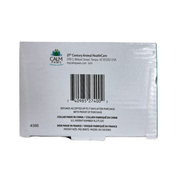 Calm Paws Protective Inflatable Collar with Calming Disk Size Small (6”- 10”) - Picture 2 of 16